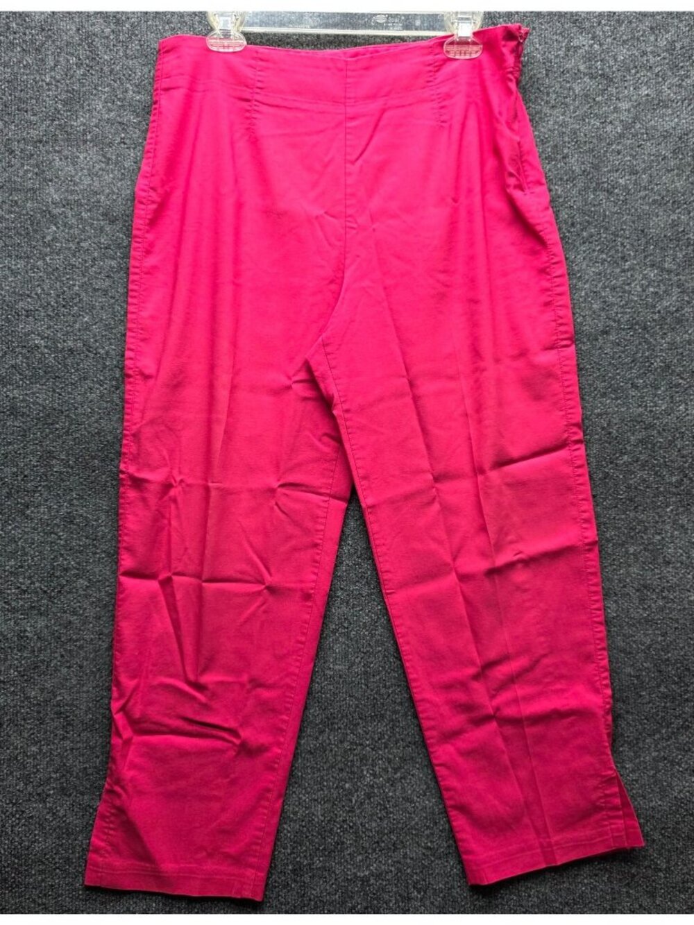 Vintage Fibers Barbara Lesser Size 12 Pink Side Zip Stretch Pants USA
